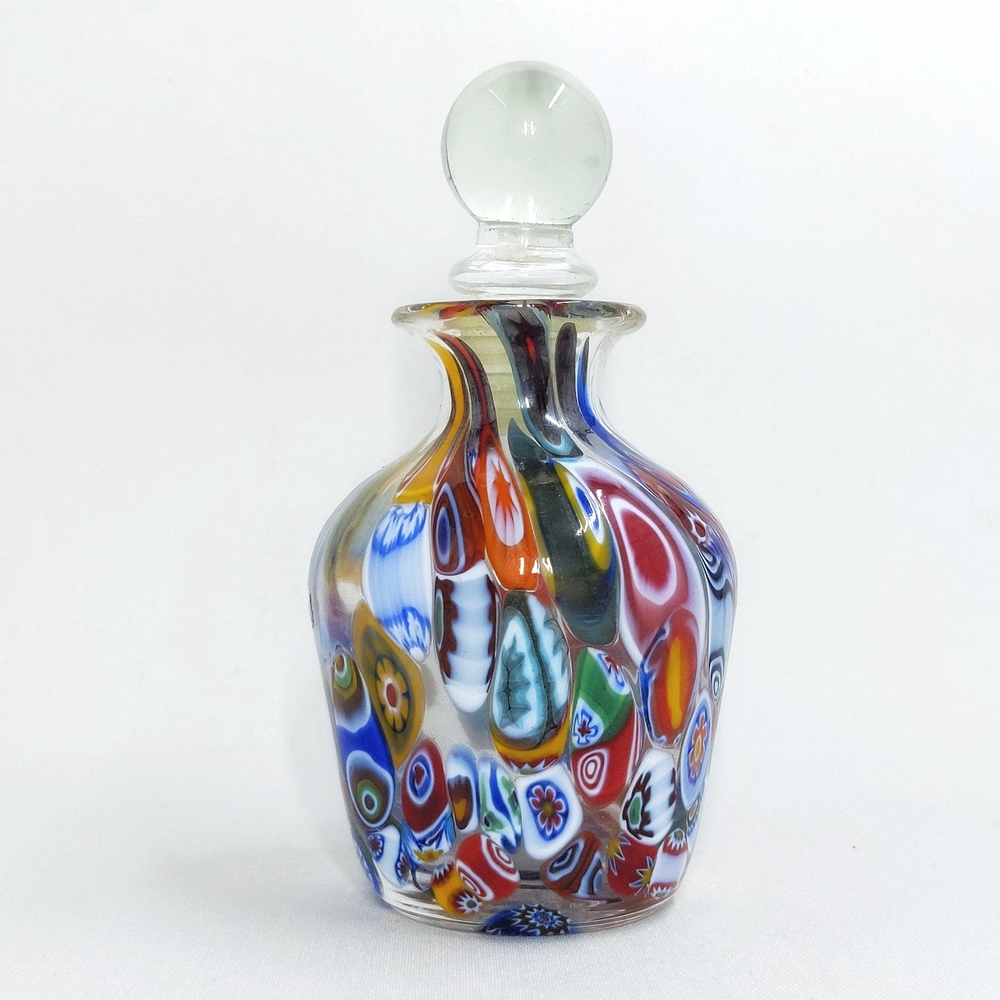 *SOLD* Murano Italy Millefiori Murinne glass decanter scent bottle - Picture 5 of 11